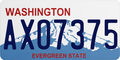 WA license plate AXO7375
