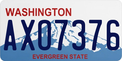 WA license plate AXO7376