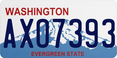 WA license plate AXO7393
