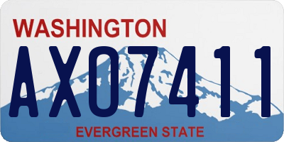 WA license plate AXO7411