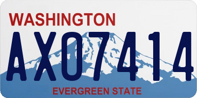 WA license plate AXO7414