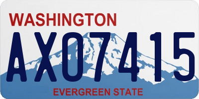 WA license plate AXO7415
