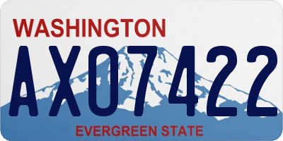 WA license plate AXO7422