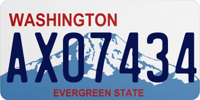 WA license plate AXO7434