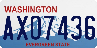 WA license plate AXO7436
