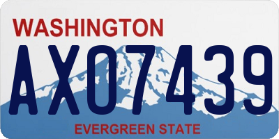 WA license plate AXO7439