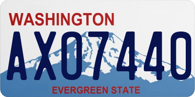 WA license plate AXO7440