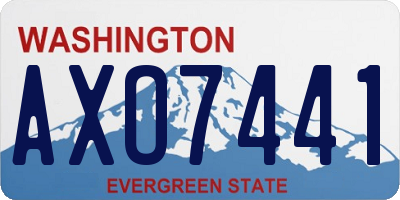 WA license plate AXO7441