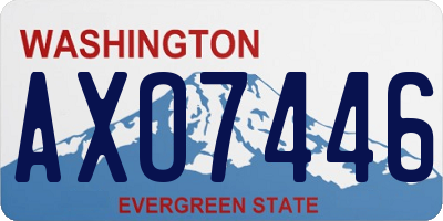 WA license plate AXO7446
