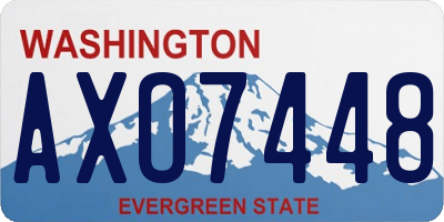WA license plate AXO7448