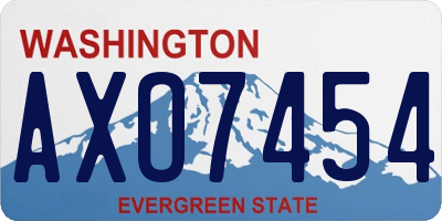 WA license plate AXO7454