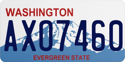 WA license plate AXO7460