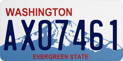WA license plate AXO7461
