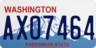 WA license plate AXO7464