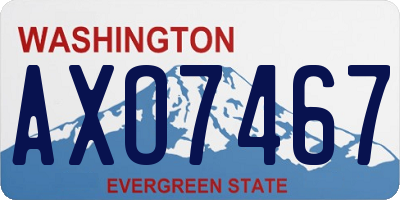 WA license plate AXO7467