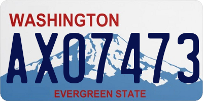 WA license plate AXO7473