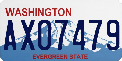 WA license plate AXO7479