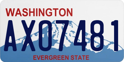 WA license plate AXO7481
