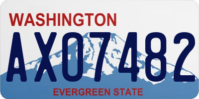 WA license plate AXO7482