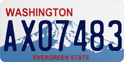 WA license plate AXO7483