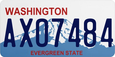 WA license plate AXO7484