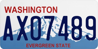 WA license plate AXO7489