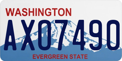 WA license plate AXO7490