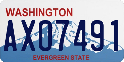 WA license plate AXO7491