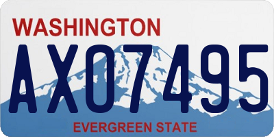 WA license plate AXO7495