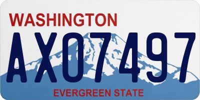 WA license plate AXO7497