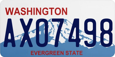 WA license plate AXO7498