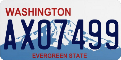 WA license plate AXO7499