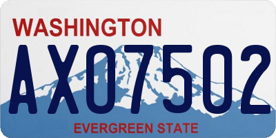 WA license plate AXO7502