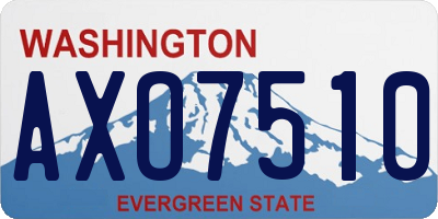 WA license plate AXO7510