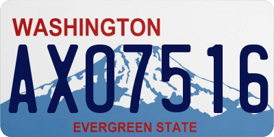 WA license plate AXO7516
