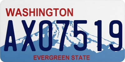 WA license plate AXO7519
