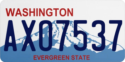 WA license plate AXO7537
