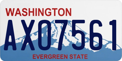 WA license plate AXO7561