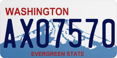WA license plate AXO7570