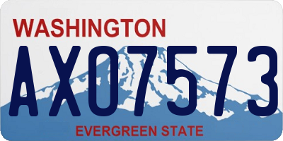 WA license plate AXO7573