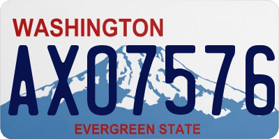 WA license plate AXO7576