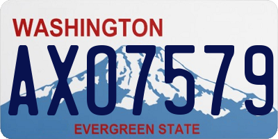 WA license plate AXO7579