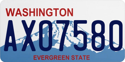 WA license plate AXO7580
