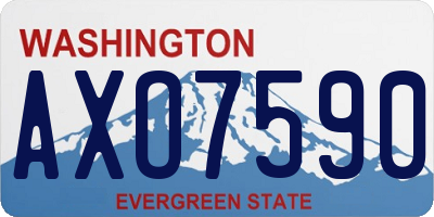 WA license plate AXO7590