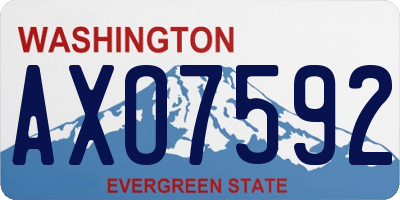 WA license plate AXO7592