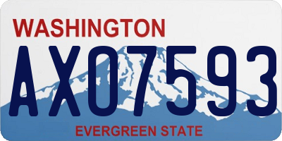 WA license plate AXO7593