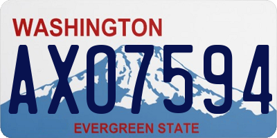 WA license plate AXO7594