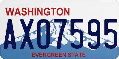 WA license plate AXO7595