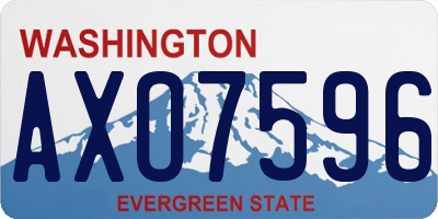 WA license plate AXO7596