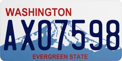 WA license plate AXO7598